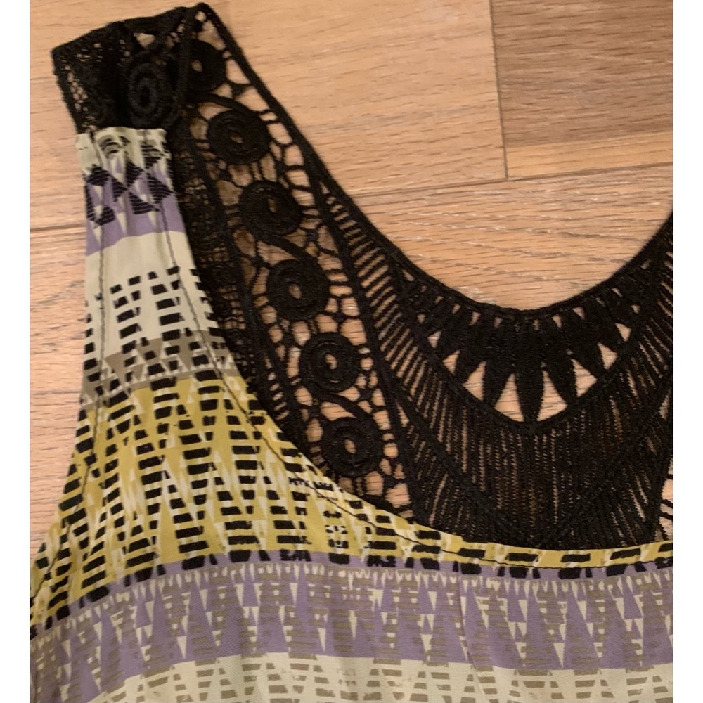 Myne (Anthropologie) Silk & Crocket Tank Top